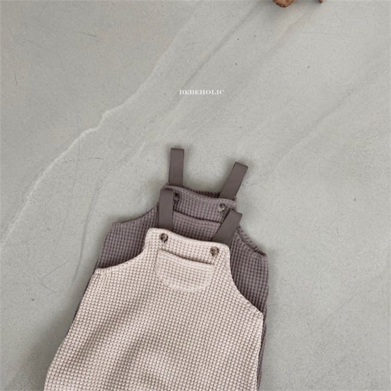 🅽🅴🆆 ワッフル前ポケットサロペット(2color)