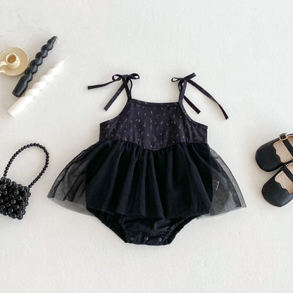 ナチュラルフローラルキャミロンパース