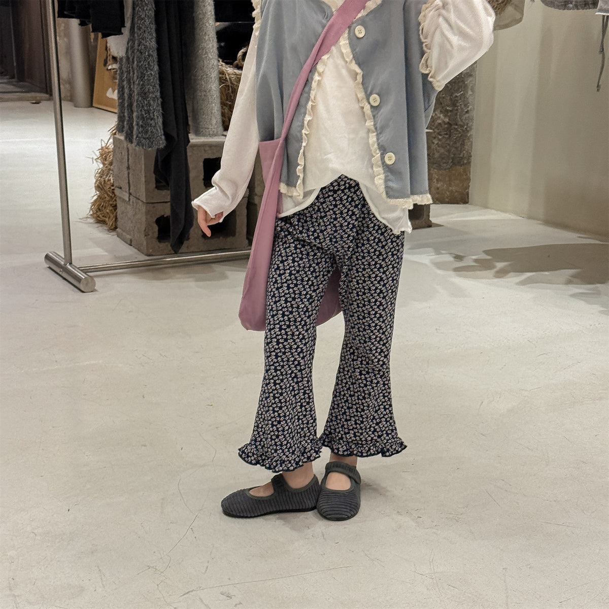 🅽🅴🆆 [3color / 80-130] クロップドフレアパンツ