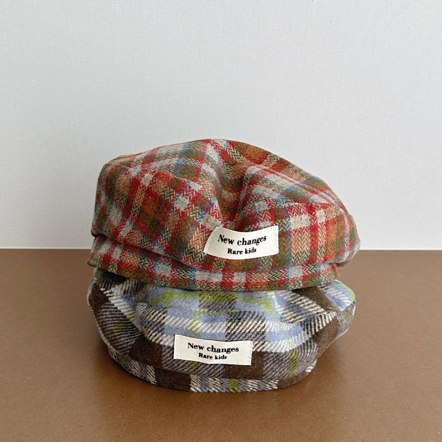 レトロチェックベレー帽(3color)
