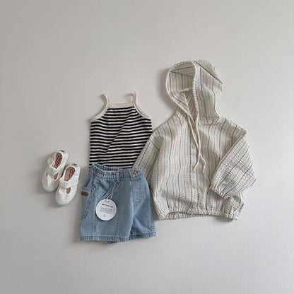 ライトコットンジッパーフードジャケット(2color)