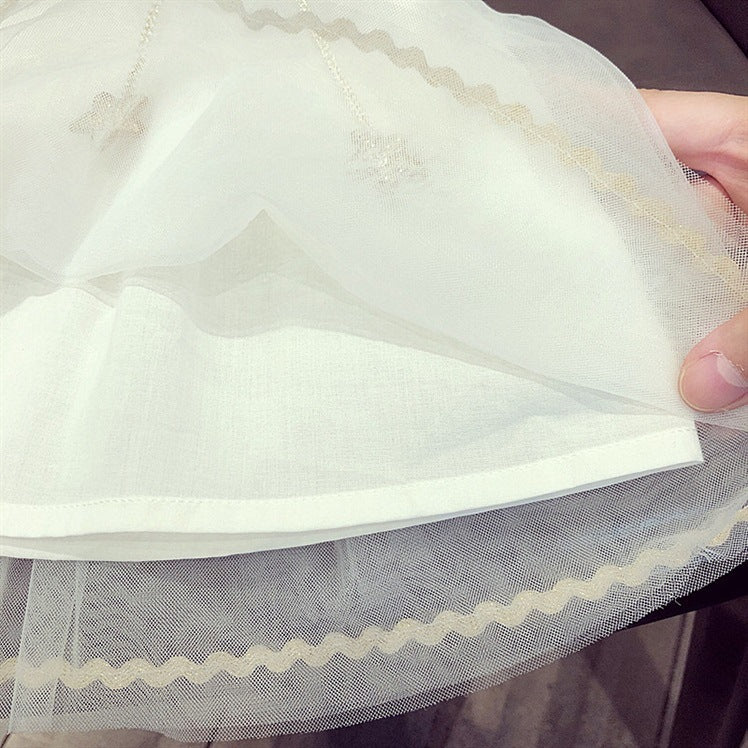 ［再販売］ノースリーブフリルレースドレス