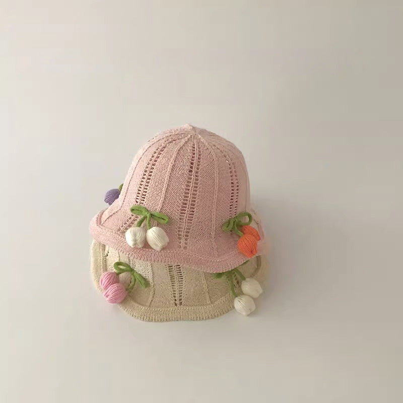 🅽🅴🆆 [3color / one size] ボンボンおはなベビーサマーハット