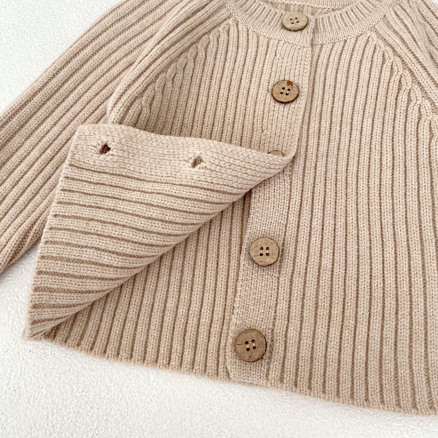 シンプルリブニットカーディガン(3color)