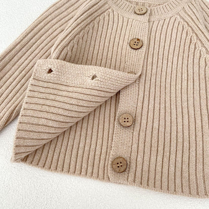 シンプルリブニットカーディガン(3color)