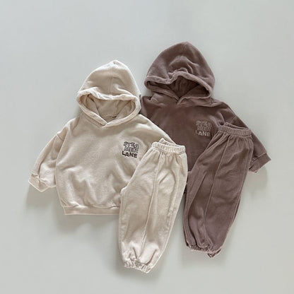 ゆったりフードスウェットセットアップ(2color)