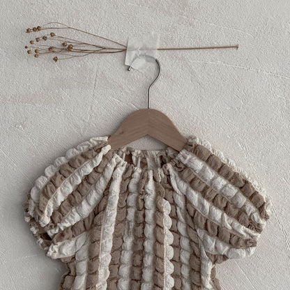 ぽこぽこストライプワンピース