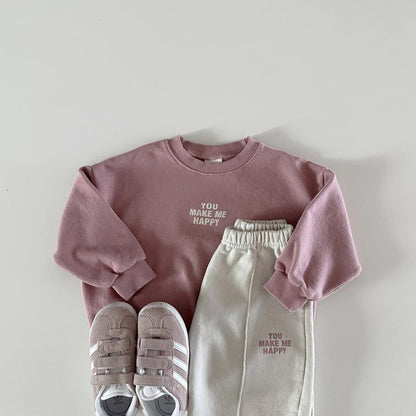 英字バイカラースウェットセットアップ(9color)