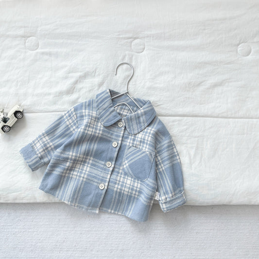 カジュアルコットンチェックシャツ