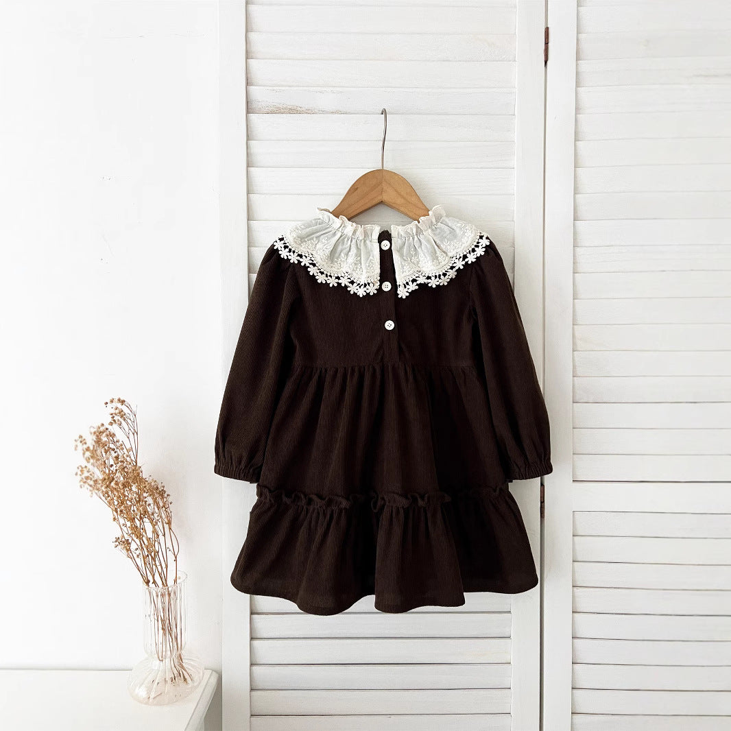 🅽🅴🆆 お花レース衿ナチュラルワンピース