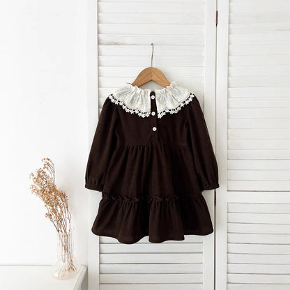 🅽🅴🆆 お花レース衿ナチュラルワンピース