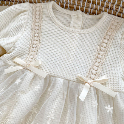 ラインリボンワンピロンパース