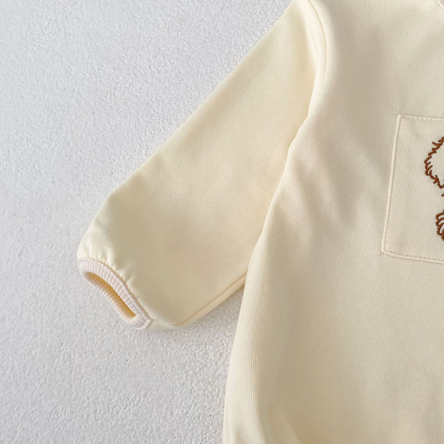 イラストべあ長袖ロンパース