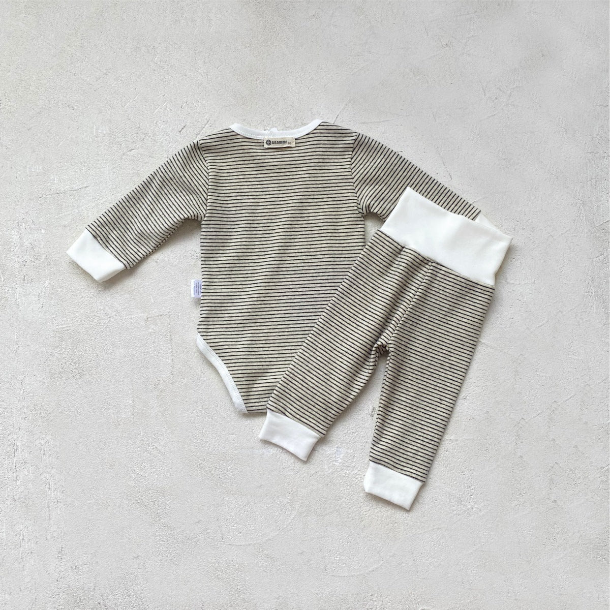 ナチュラルベビールームウェア3点セット(2color)