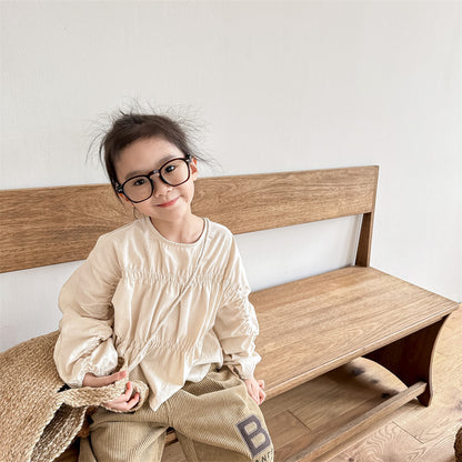 シャーリングガールブラウス(2color)