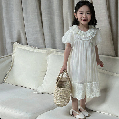 ヨーロピアンパフレースドレス(2color)