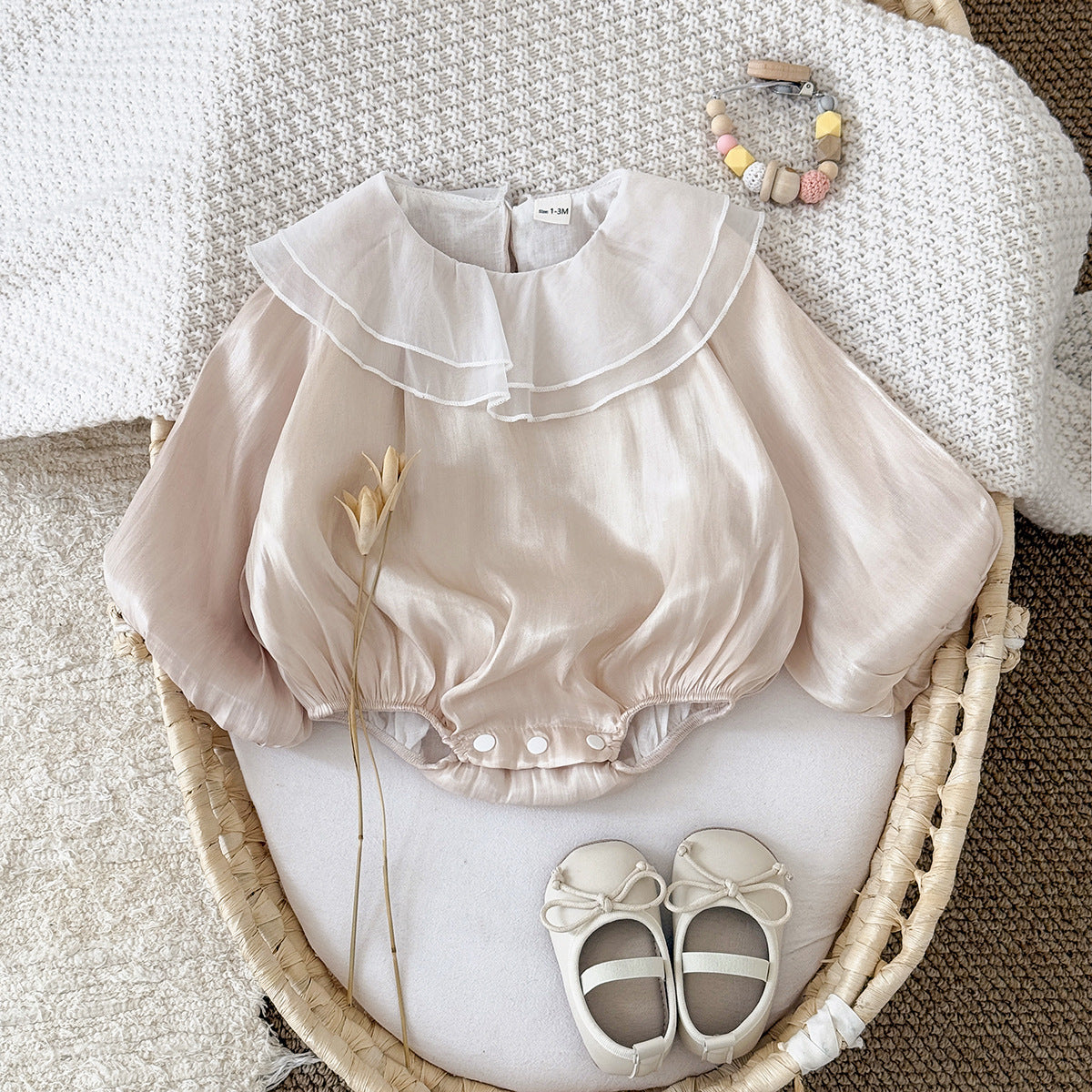 シフォンふんわりロンパース