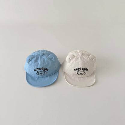 🅽🅴🆆 [4color / one size] ナチュラル刺繍ベアベビーキャップ