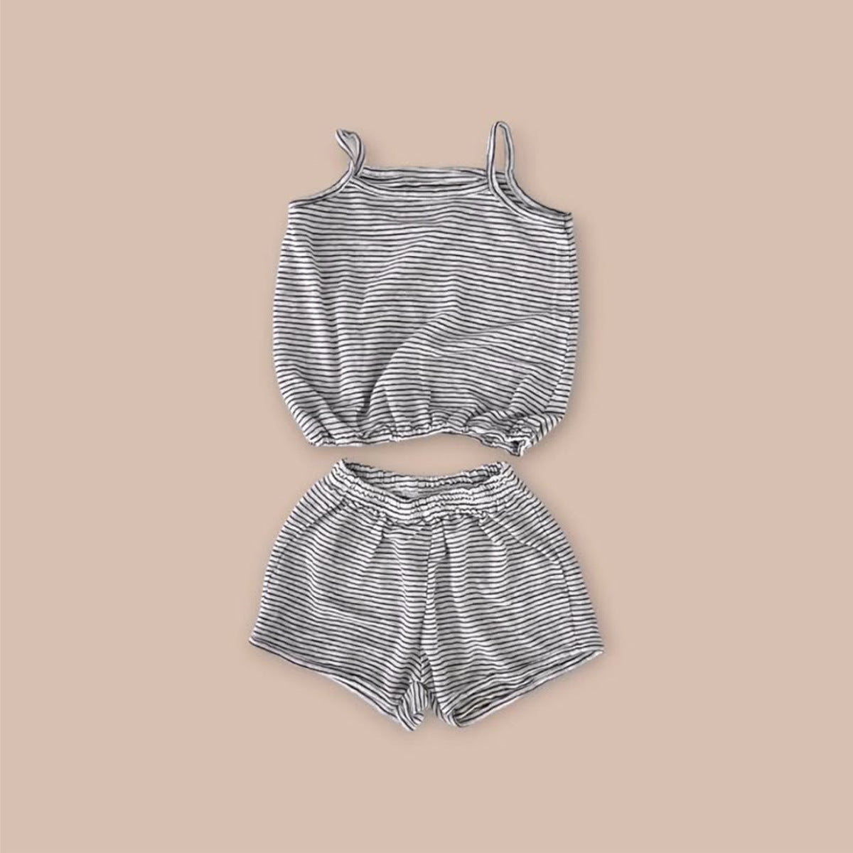 🅽🅴🆆 [2color / 66-90] ベビーキャミボーダーセットアップ