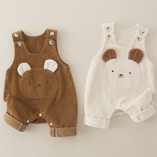 🅽🅴🆆 [2color / 66-100] くまちゃんベビーオーバーオール