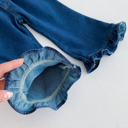 裾フレアデニムパンツ(2color)