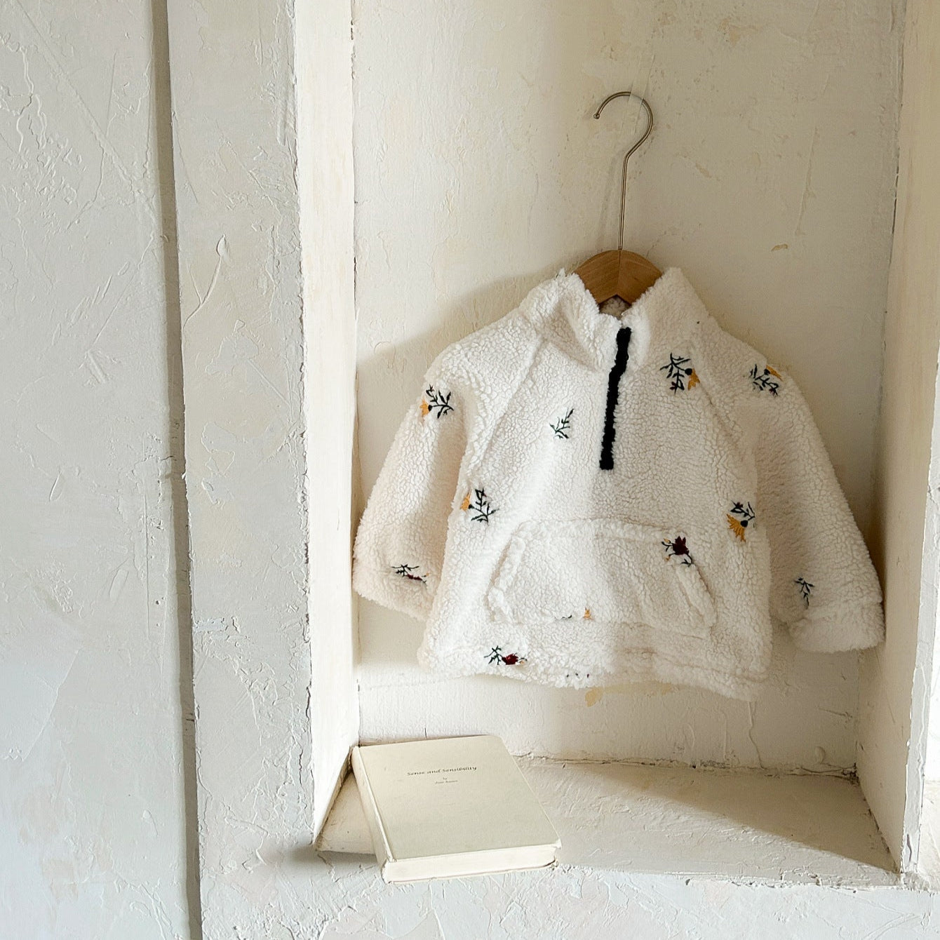 もこもこお花刺繍フリース