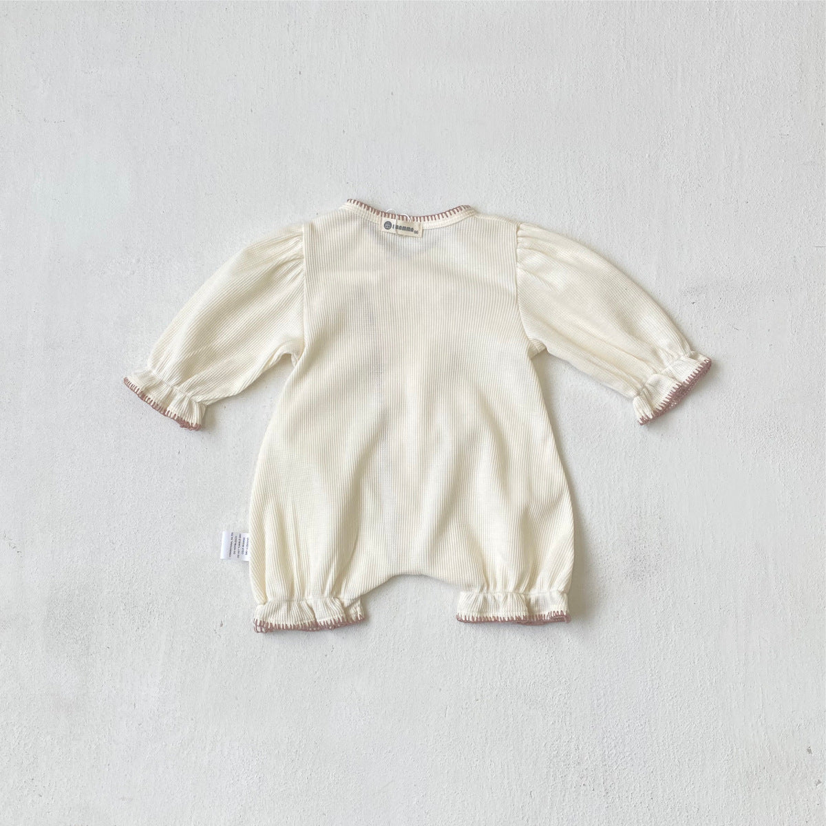 🅽🅴🆆 [2color / 66-90] ベビーワッフルパフロンパース