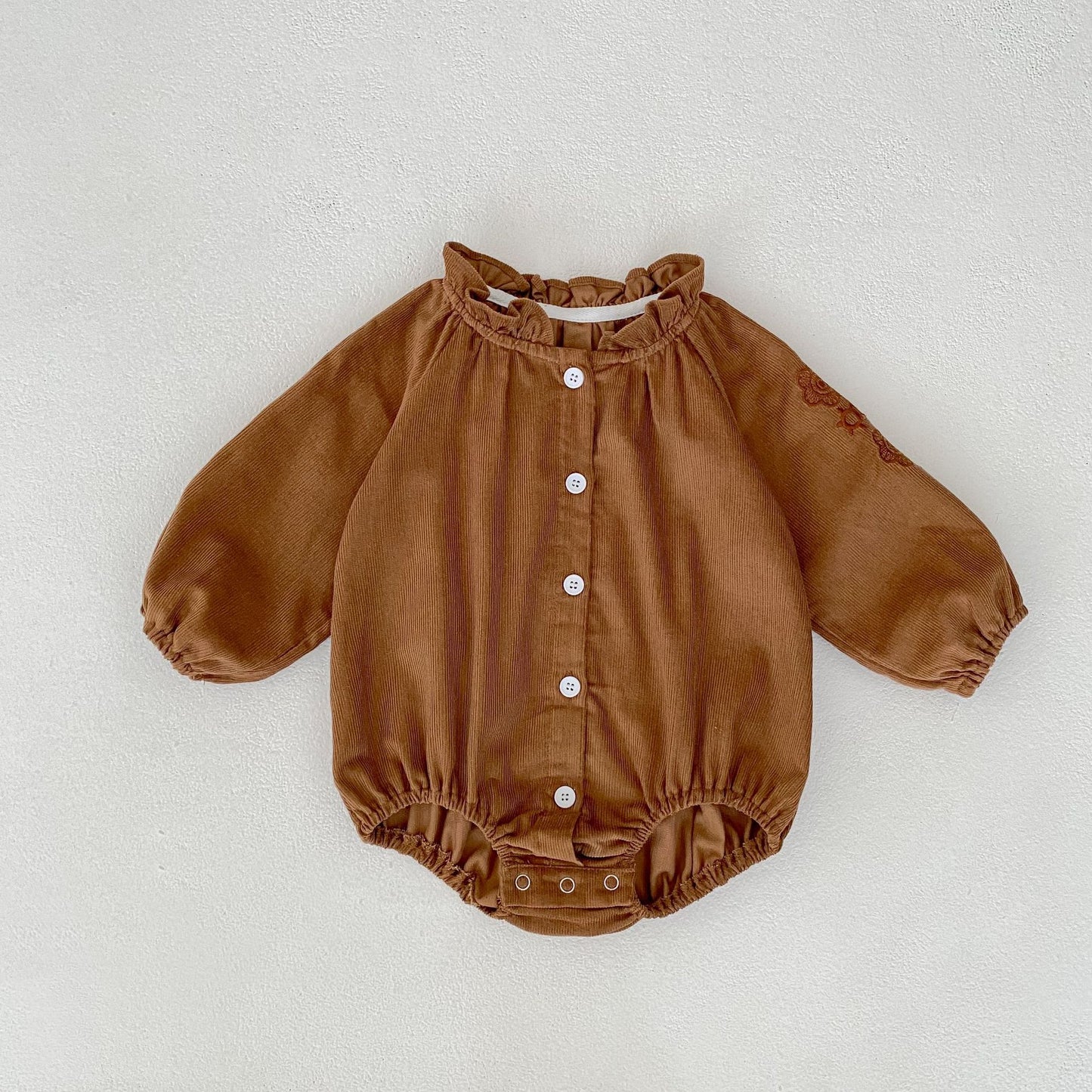 カントリースリーブ刺繍ロンパース(2color)