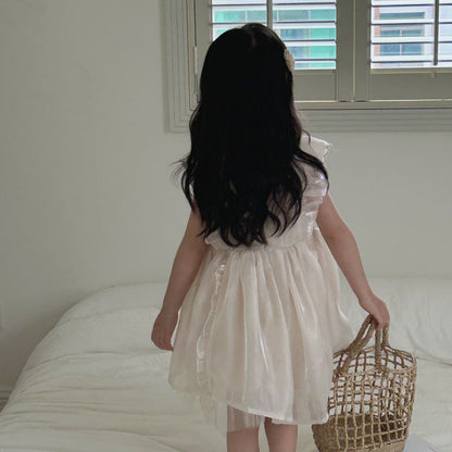 フリルシフォンノースリーブワンピース