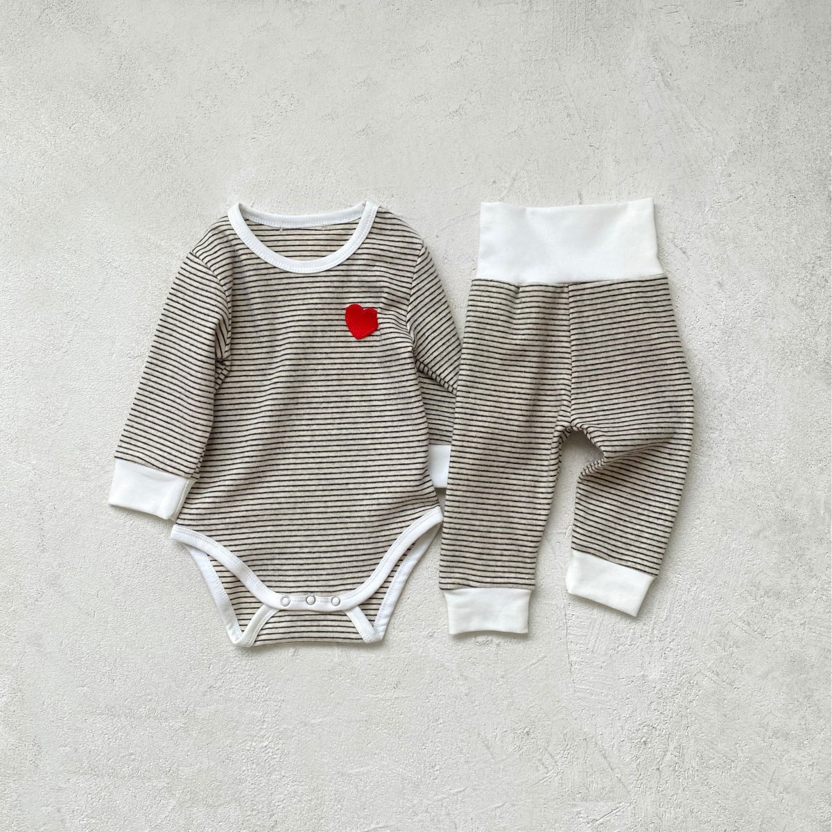 ナチュラルベビールームウェア3点セット(2color)