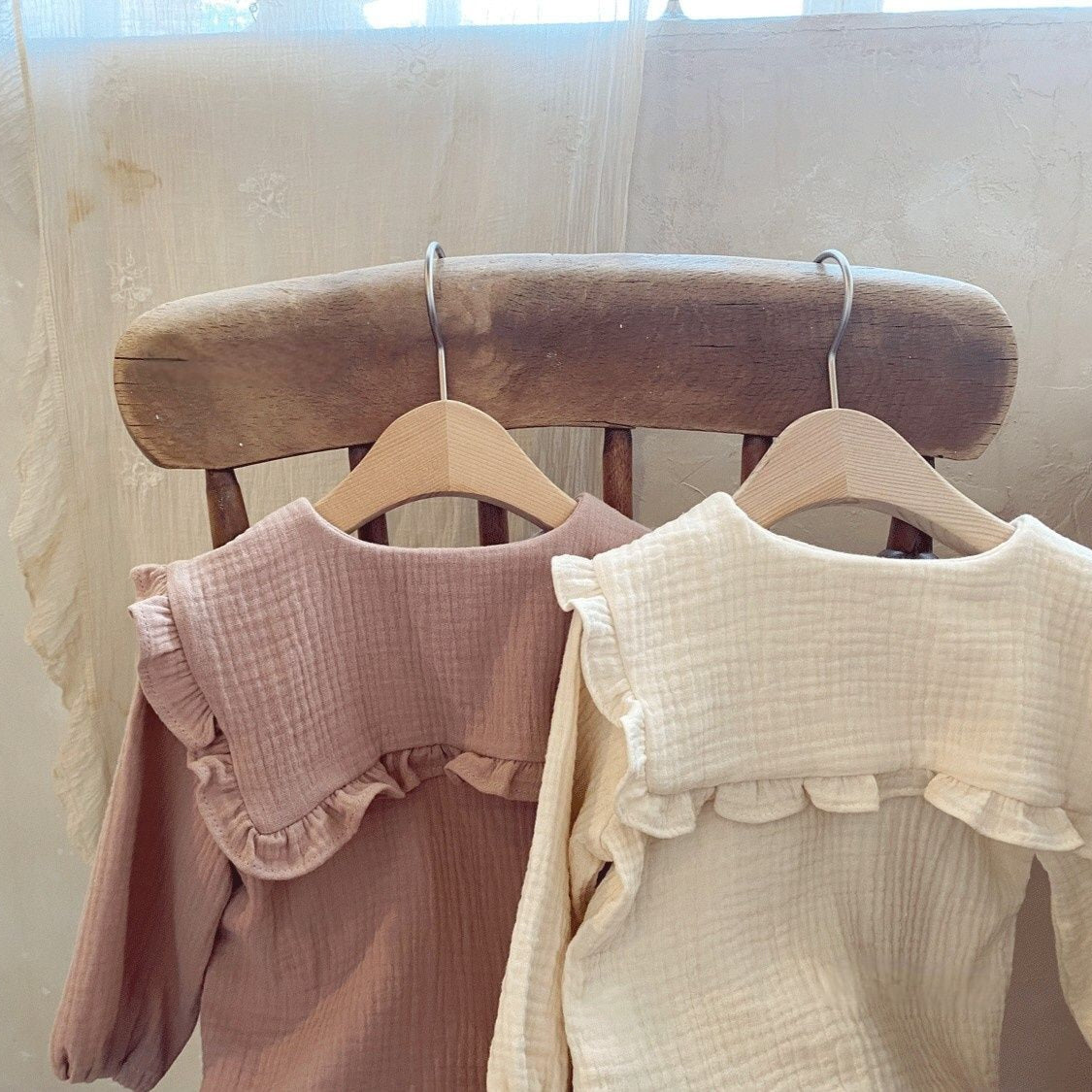 コットンフリルカラーセットアップ(2color)