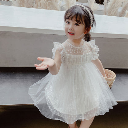 【再入荷】スカラップスリーブドレス2color